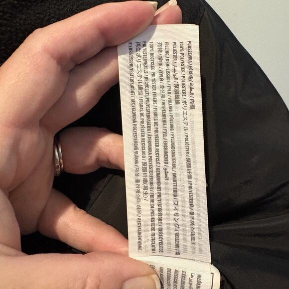 Abercrombie & Fitch Technical Coat Men Medium Black Parka Jacket Hooded Zip - Picture 12 of 16